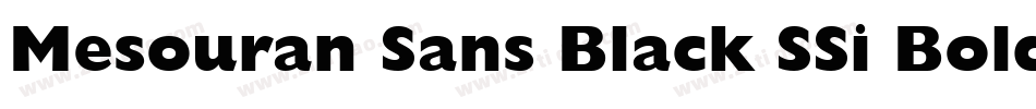 Mesouran Sans Black SSi Bold字体转换
